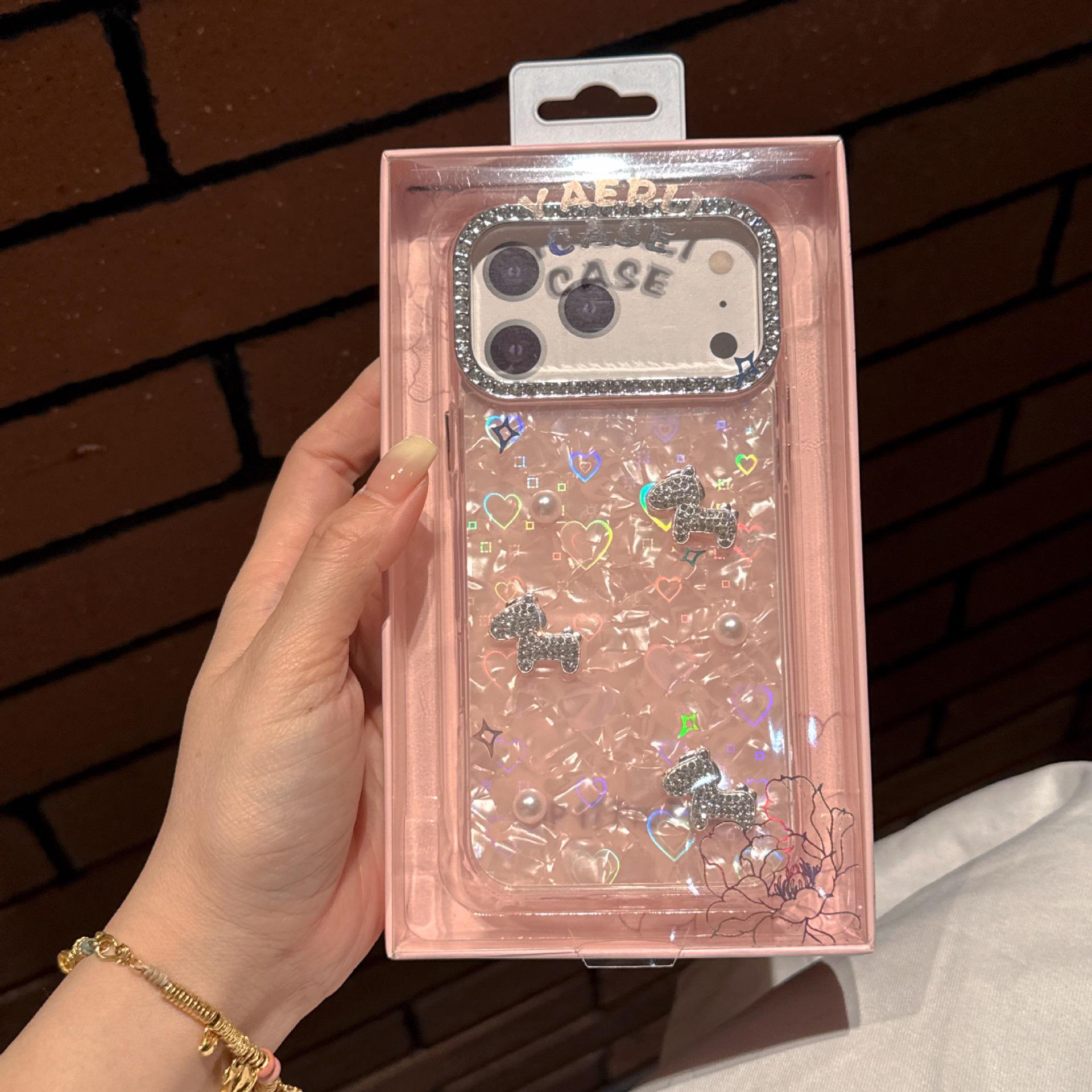 

Bright Diamond Pearl Little Horse Phone Case for Vivo Y500 Pro/X300S, Gentle S30/S50 vivo S18/S18 Pro