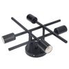 Modern Ceiling Light Fixture 4 Lights Semi Flush Mount Pendant Chandeliers E27 Black 110‑220V