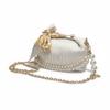 Dior Borsa porta cosmetici stile fai-da-te Portatile Collezione Speciale Cuore Bianco Nastro Regalo Fiocco Catena di Perle Nicchia Alta Gamma Lusso Leggero Pochette