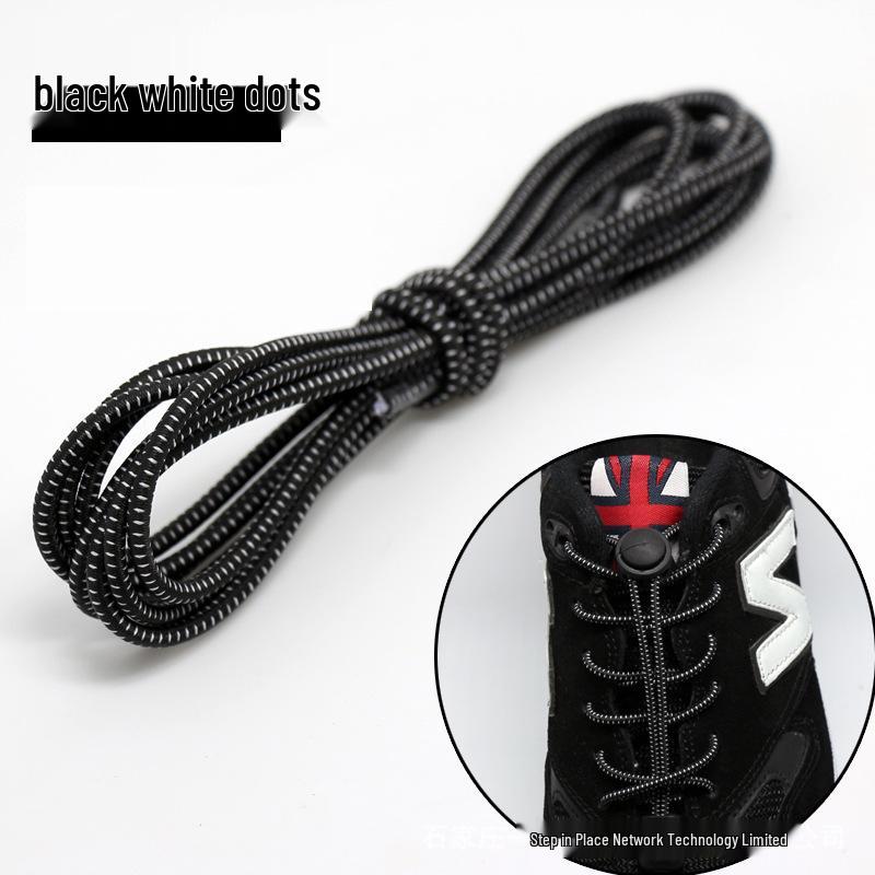 No-Tie Elastic Shoelaces with Buckle for Adults & Kids - Black, White & Color Options