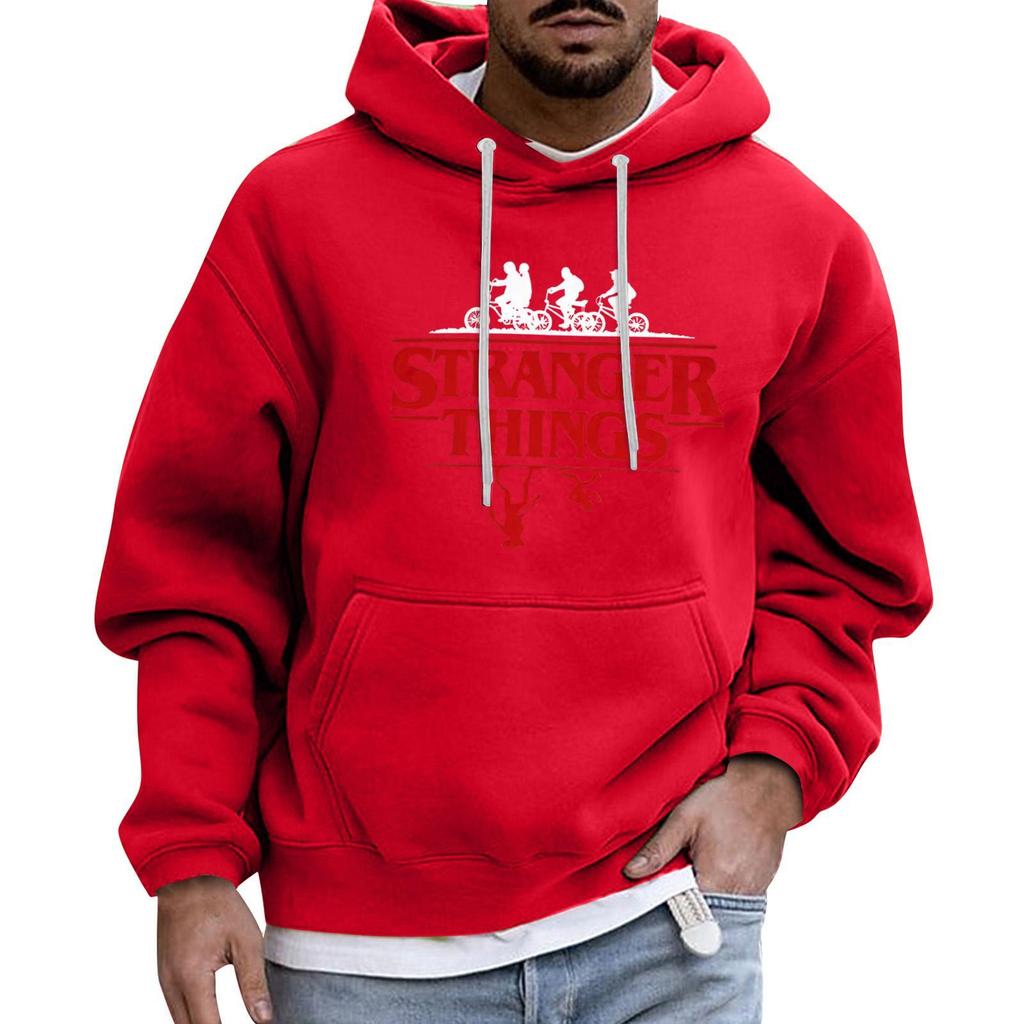 Pánská Sportovní Volnočasová Dlouhý Rukáv S Kapsou S Kapucí Kapuce Mikina