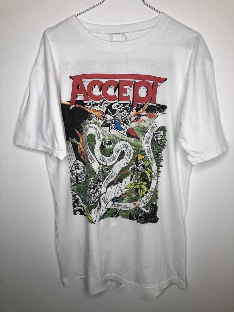 

Vintage Accept Band White Cotton Shirt Unisex S to 5XL EL532 Unisex T-Shirt M