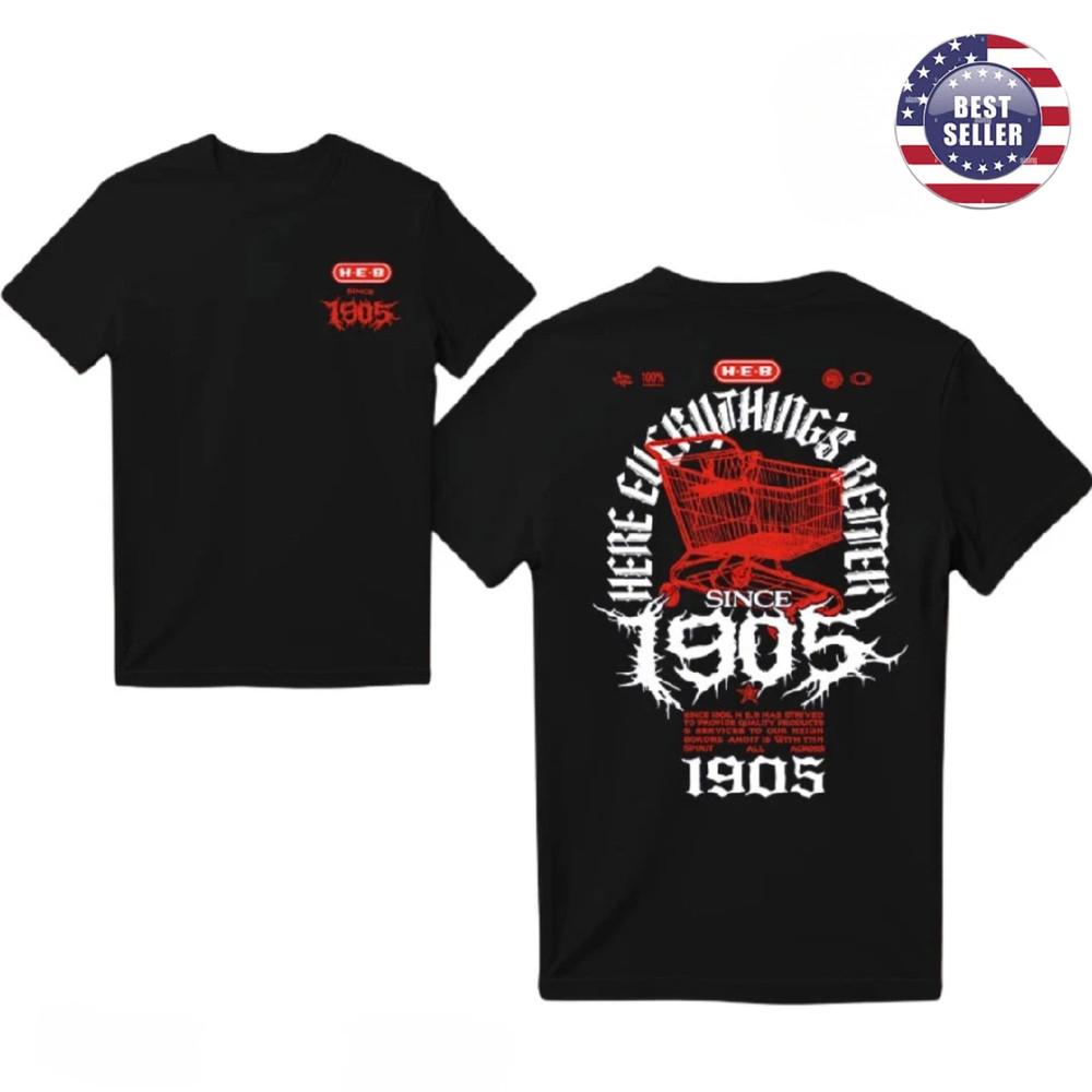 HEB Metal Parody Shirt Austin Texas Graphic Tee 1905 Style Unisex Reprint Unisex T-Shirt S