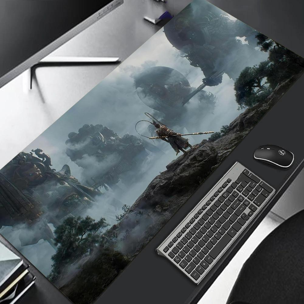 Black Myth Wu Kong Mouse Pad Gaming Pc Accessories Carpet Mause Ped Office Mat Mousepad 900x400 Gamer Desk Computer Table Rug