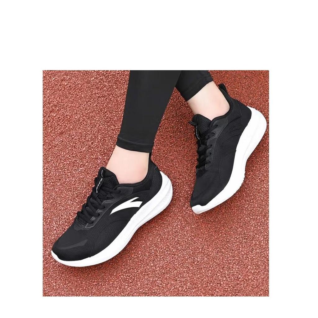 Anta Comfortable Shock Absorbing Non-Slip Breathable Rebound Low-Top Running Shoes Women Sneaker Black 922345512-4