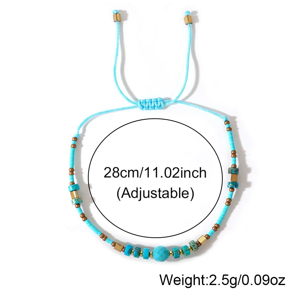 Ximang Turquoise Stone Charms 2026 Handmade Fashion Jewelry Golden Heimatite Bangle Glass Beaded Gemstone Bracelets for Women