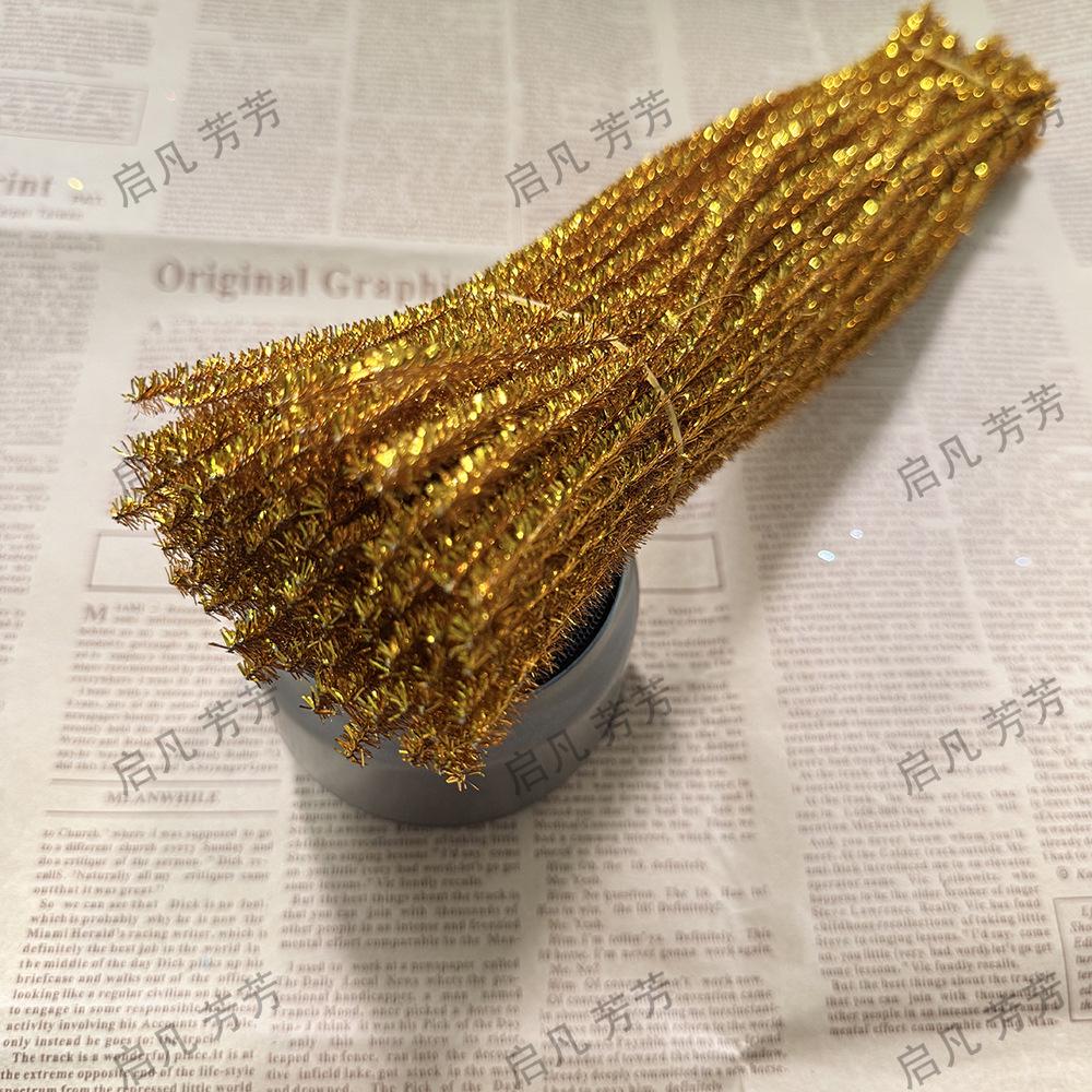 

Радужные иризирующие глитерные синельные проволоки - DIY аксессуары для цветов