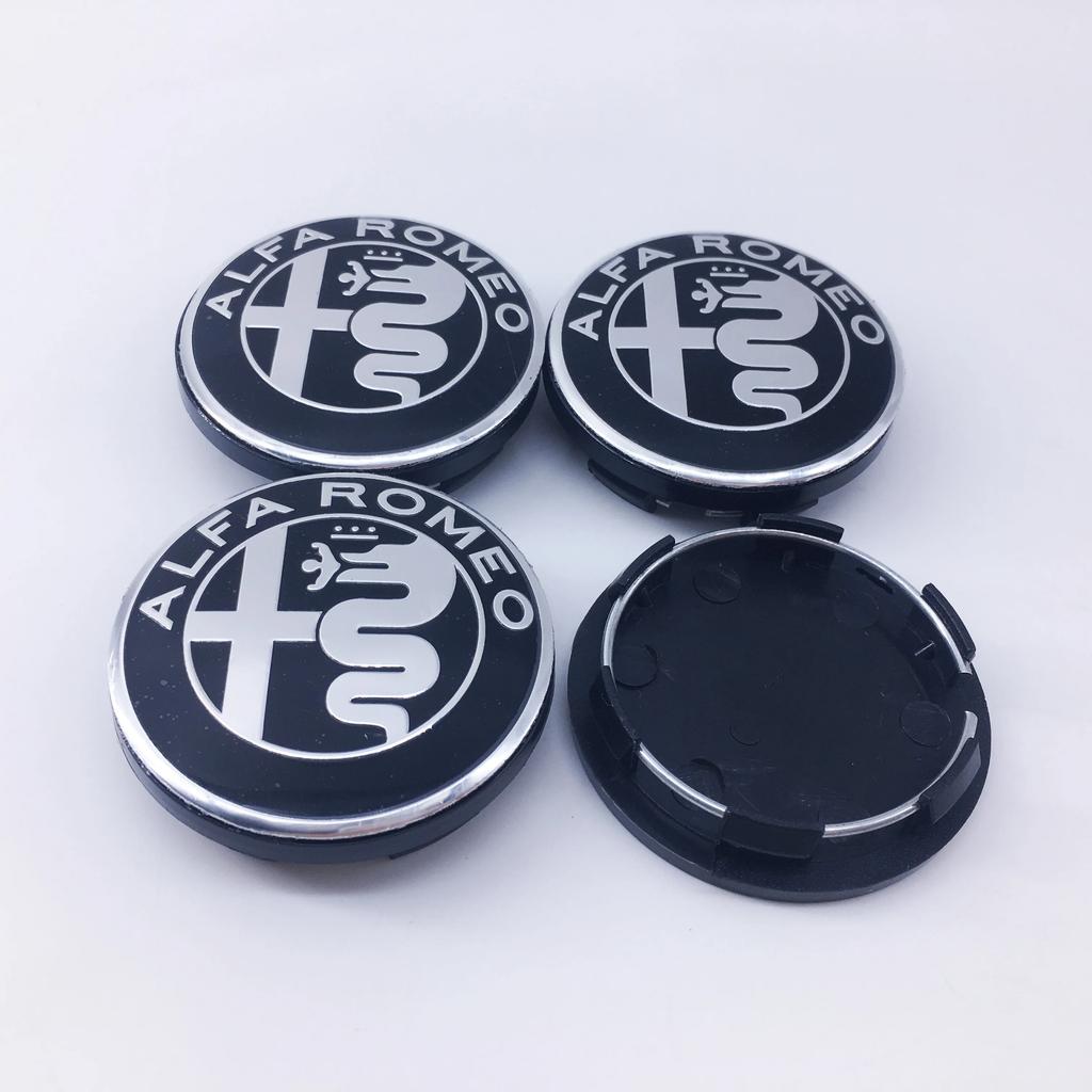 Samolepky na auto Pro Alfa Romeo 4ks 50MM nové černé Pro Alfa Romeo Giulietta GT Modifikace loga středového krytu kola auta Kryt středového kola Deco