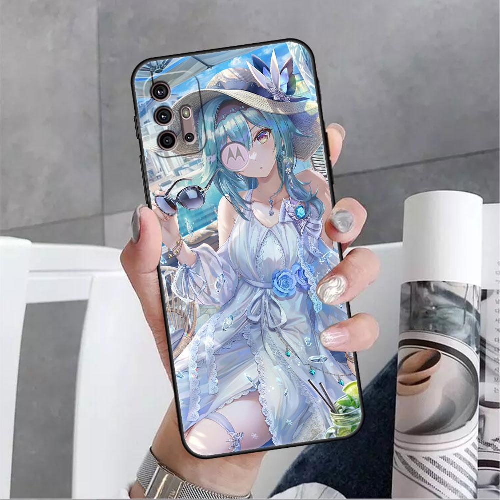Husă pentru Motorola G60 G30 G22 Edge 20 Lite G31 One Fusion G9 G8 G60s G51 G71 G52 G200 G50 Husă moale pentru telefon Genshin Impact Girl