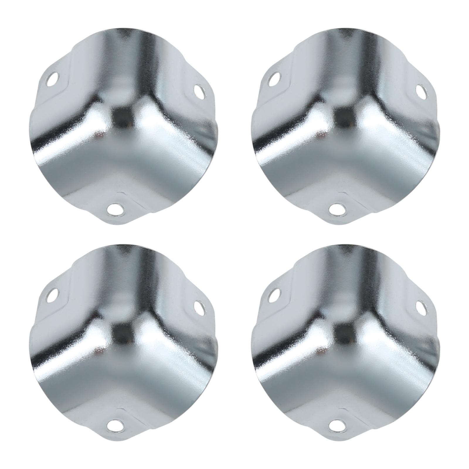 

4pcs/set Bowl-shaped Box Corner Black Metal Protectors Square Edging Round Wrapping Flight Case Luggage Aluminum Toolbox 26/29mm