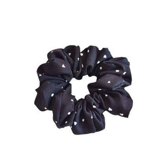 Elegant Korean Satin Polka Dot Scrunchie - Stylish Hair Tie Headband for Women