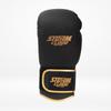 StormCloud Boxing Pro Echte Leder Boxhandschuhe Schwarz/Gold 12oz