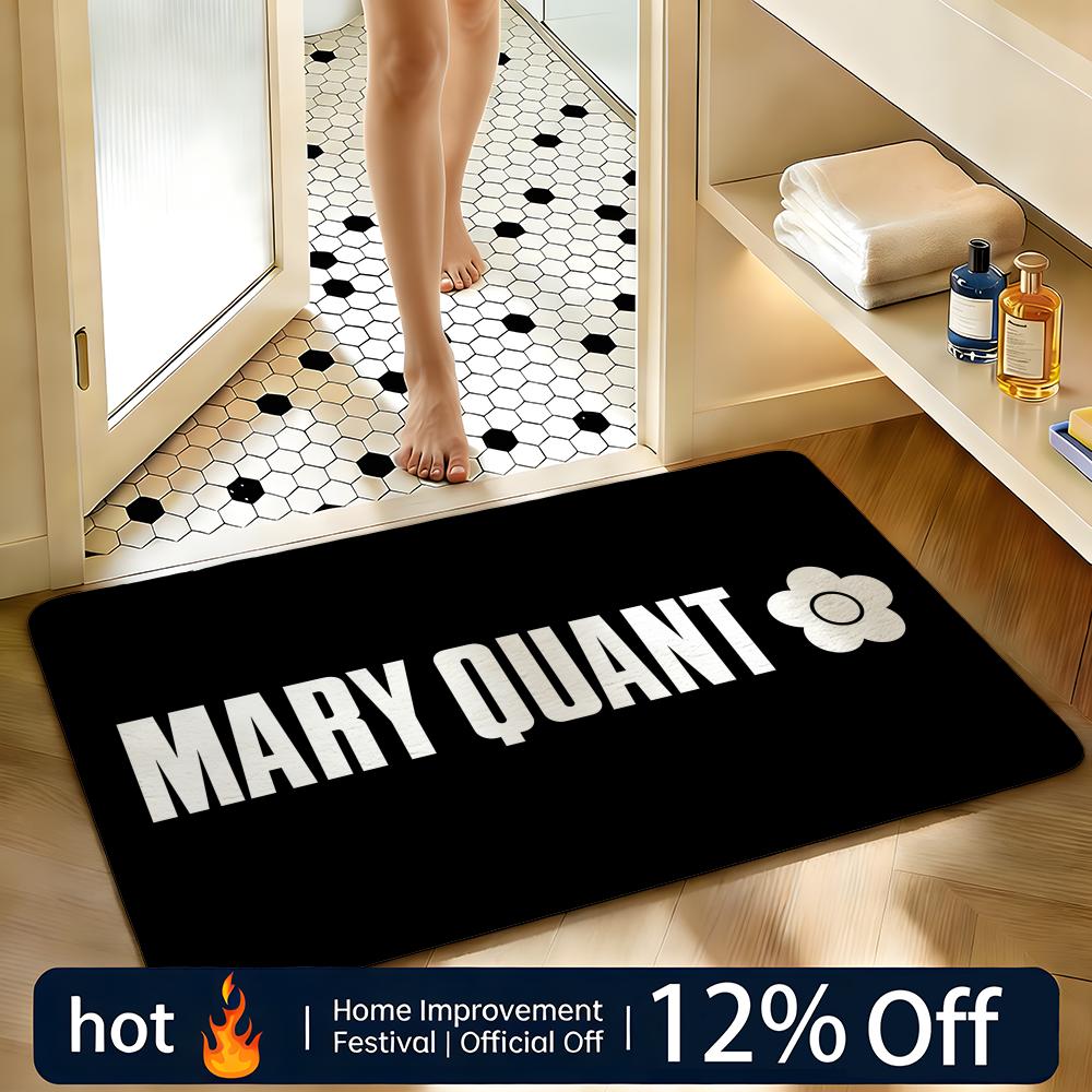 Weicher Saugfähiger Rutschfester Teppich Markenlogo Mary Quant Fußmatte Heimdekoration Fußabtreter Schlafzimmer Fußmatte Duschteppich