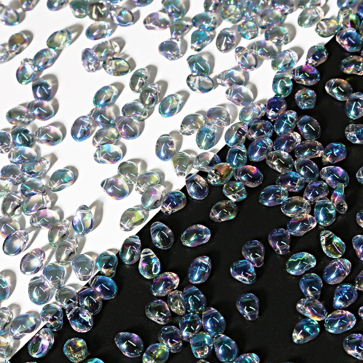 

50 шт. 6x8 мм разноцветные стеклянные бусины в виде капель воды, хрустальные бусины для самостоятельного изготовления браслетов, сережек, ювелирных изделий 6x8mm