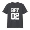 BFF 02 Best Friends Matching tee Bestie Friendship Day T Shirt vintage Washed Breathable Stylish graphic Casual homme