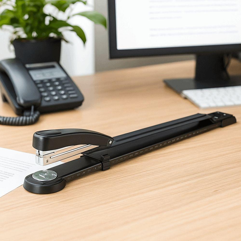50-Sheet Capacity Long Arm Stapler Precision Scale Paper Stapler Long Reach Stapler For Booklet