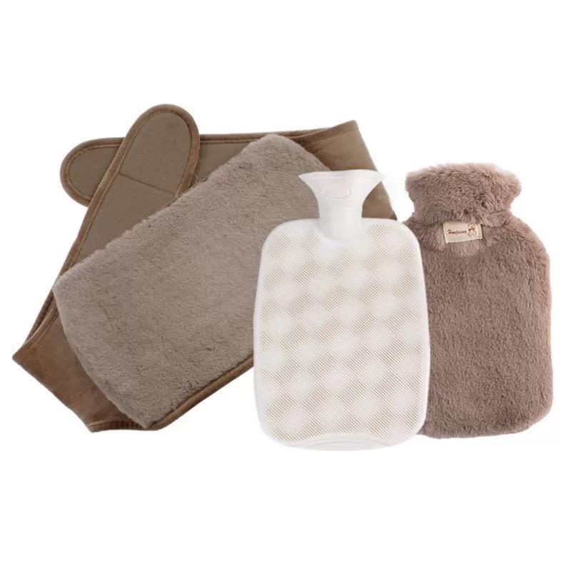 Extra-Large, Large-Capacity 9-Liter Water-Filled Hot Water Bag, Imitation Rabbit Fur, Large Pvc Water-Filled Waist-Protecting Hot Compress Warm Water