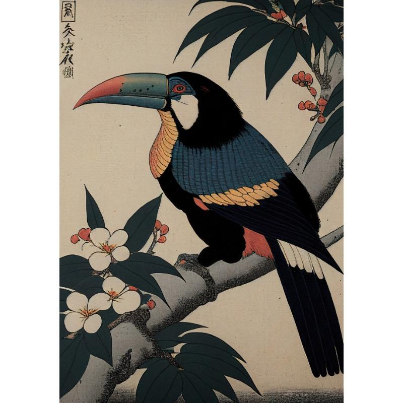 Japanese Art Style Animal Posters Dog Otter Squirrel Crane Prints Canvas Printing Retro Wall Picture for Living Room Home Decor