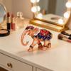Elegant Thai Styles Metal Elephant Jewelry Box With Full Diamonds Decoration For Rings And Necklaces