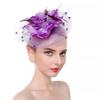 1Pc Hair Accessories Stylish Mesh Ladies Feather Wedding Tea Party Fascinator Hat Flower Hair Clip