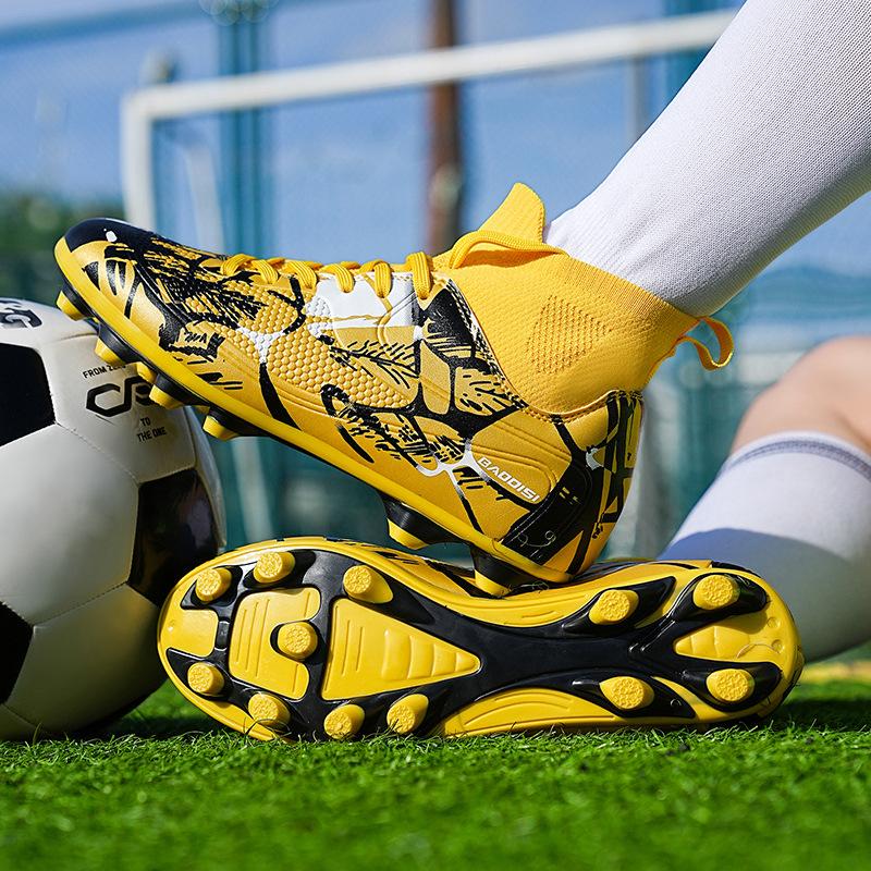 High-Top Fußballschuhe Stollen Grundschulspiel Jugend gebrochene Nägel Trainingsschuhe Fußballschuhe für Erwachsene 32-46