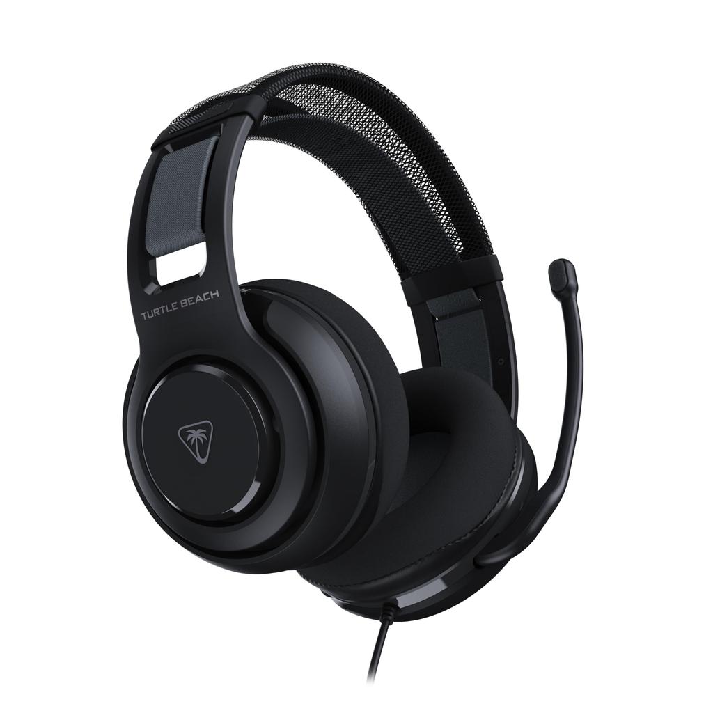 TURTLE BEACH Atlas 200 Black Wired Gaming Headset with USB Connection for and PS4 50mm Waves 3D Foldable Unidirectional Memory Foam Ear Cushions PC,