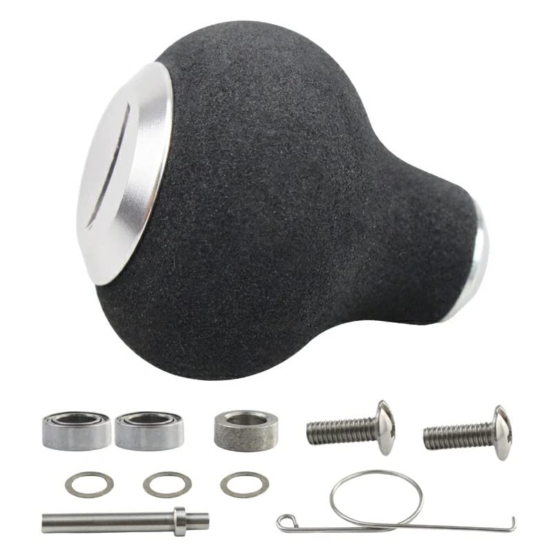 VISPREA EVA Knob for Shimano and Daiwa 35mm Power Reel Handle Spinning Reel Ball Handle with YU270 Reels, Round, Knob, Compatible, Replacement, Screw,