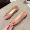 Fashion Ladies Footwear Slip-on Square Toe With Bow Women's Flat Shoes Comfortable Chic and Elegant Low Price Korean Style Popular Shoe