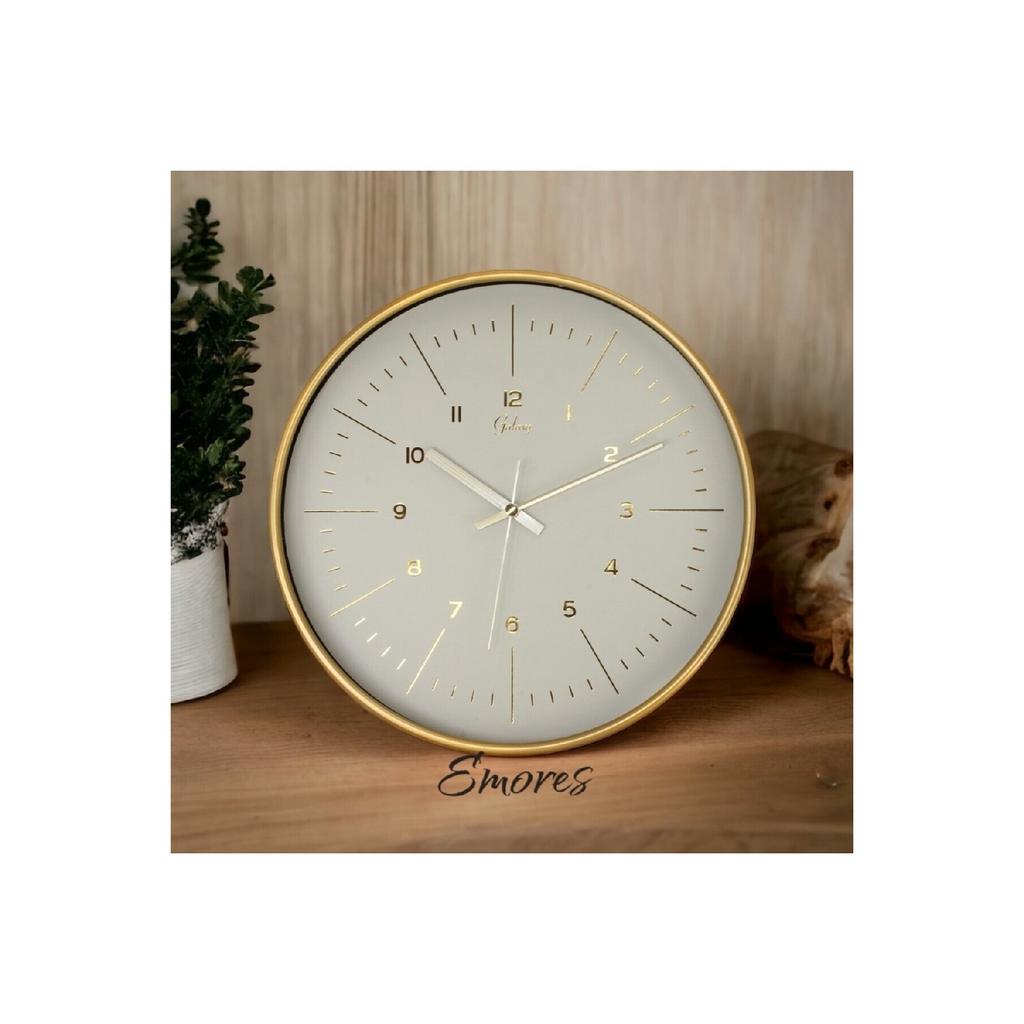 30 cm Wanduhr aus echtem Glas mit geräuschlosem Mechanismus