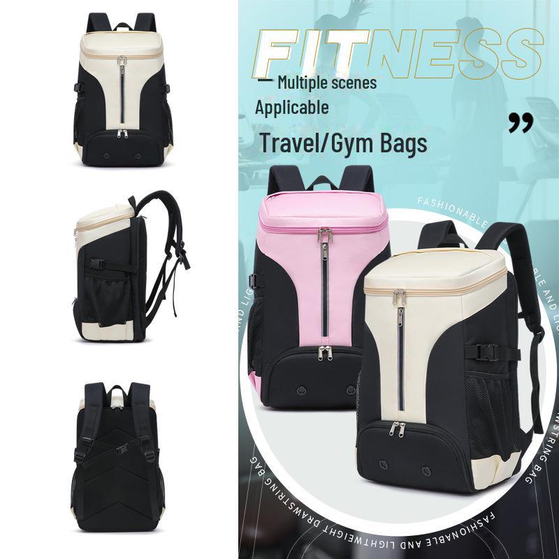 Lightweight Multifunctional Gym Bag with Logo, Waterproof Oxford Cloth, Independent Shoe Compartment