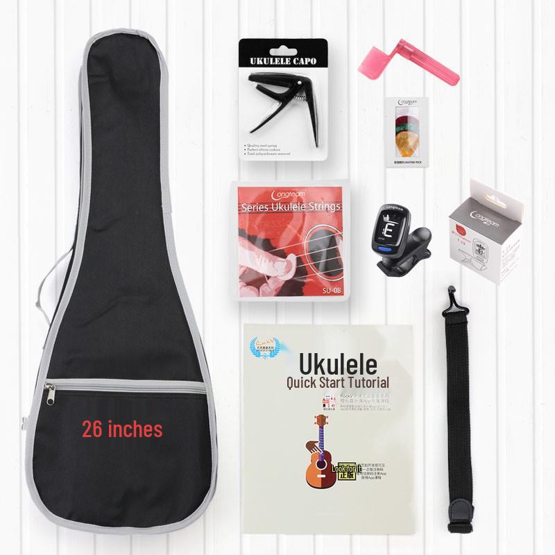 Ukulele Beginner Gift Set: Tuner, Strings, Picks, Gig Bag & More