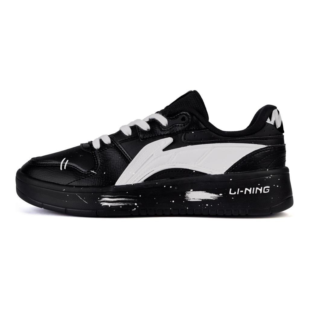 Li Ning Slip Resistant Cushioning Abrasion Resistant Low top Skateboard Shoes Men's Black AGCU515-5(Team345-)