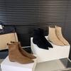 High Value Flat Bottom Flat Heel Matte Short Boots Socks Boots Temperament Thin Boots Suede Pointed Simple