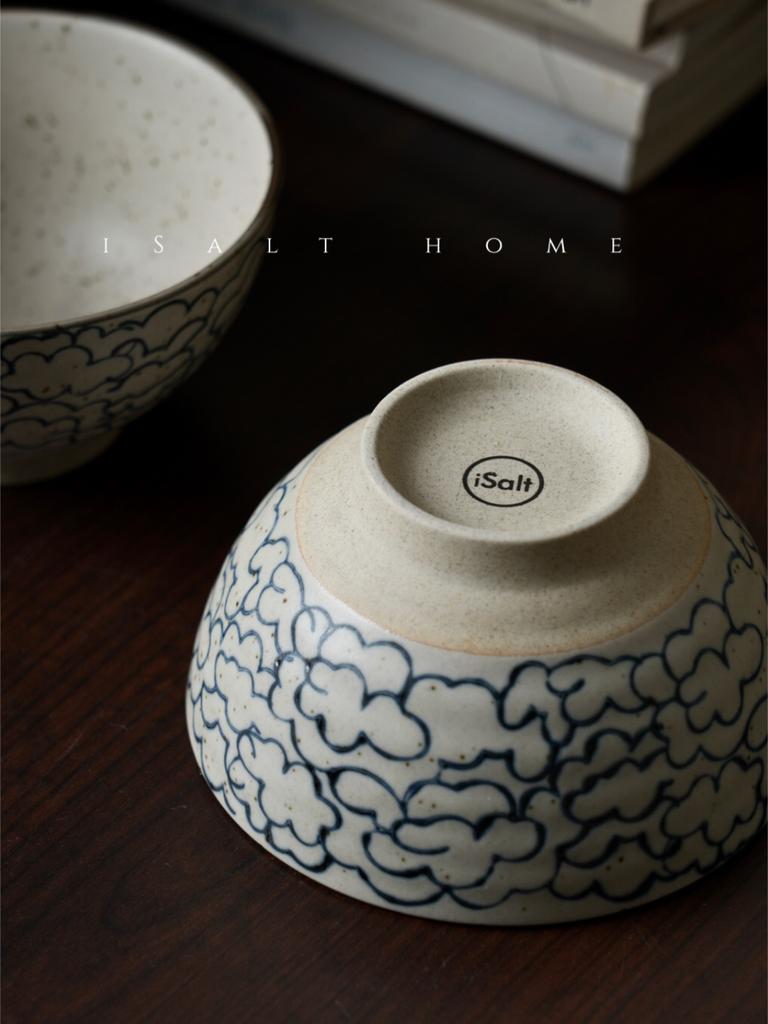 Creative Handmade Ceramic Vintage Rough Rice Bowl Dessert Breakfast Yogurt Oatmeal Party Tableware Eco-Friendly Dishwasher Safe