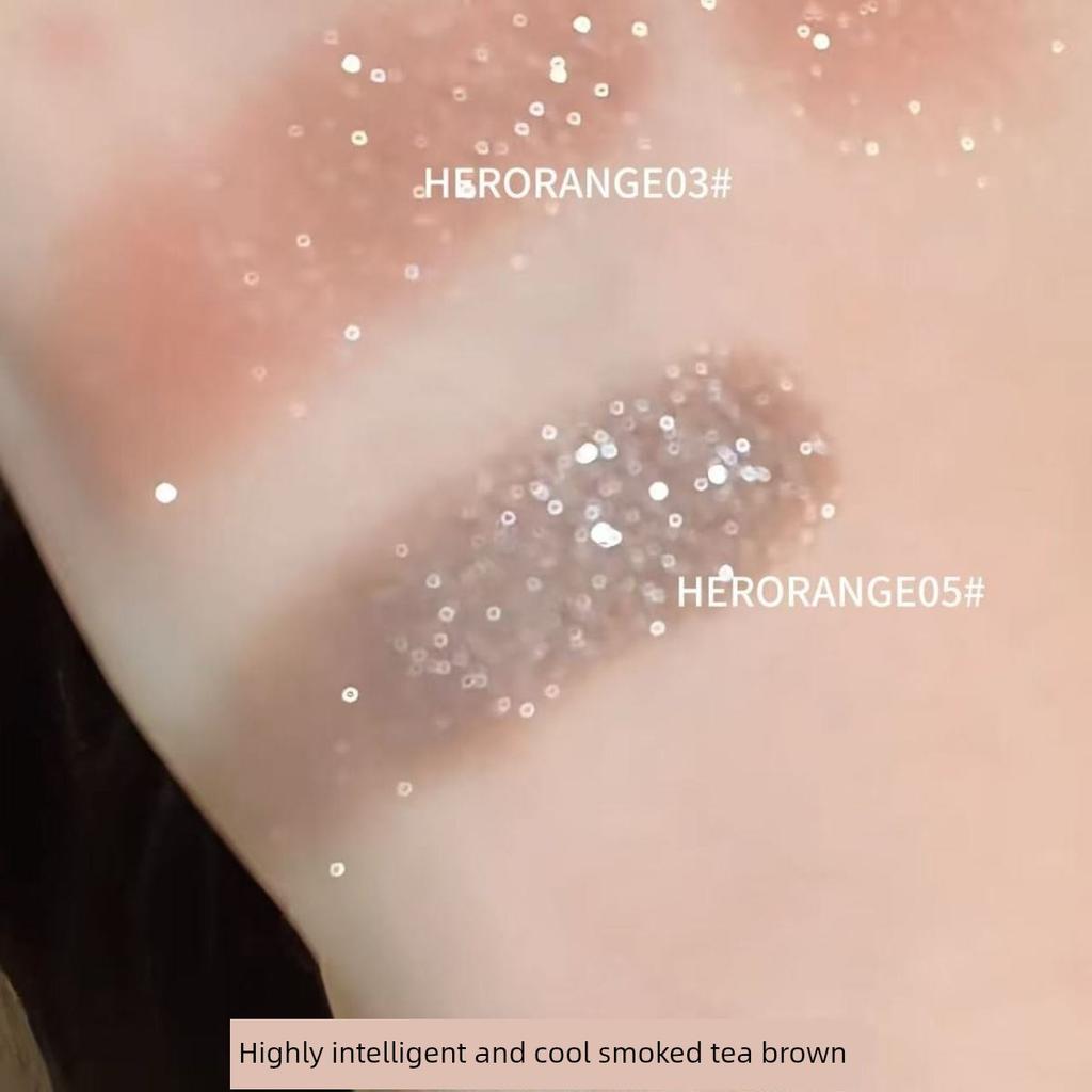 Hand-Rolled Golden Honey Brown with a Light Smoky Effect! Eyeshadow Crystal Powder Color, Multi-Use Single Color Eyeshadow Cream, Affordable Price