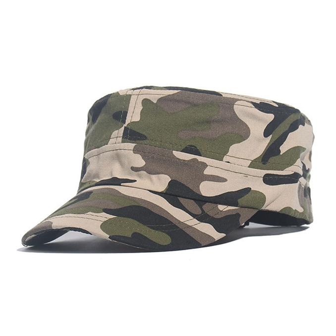 Outdoor Couple Camouflage Flat-Top Duck Tongue Cap Outdoor Sports Students Training Military Cap