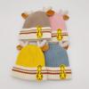 Autumn and Winter Children's Knitted Hat with Thick Velvet Cartoon Warm Hoodie Super Cute Baby Boys and Girls Pure Cotton Hat