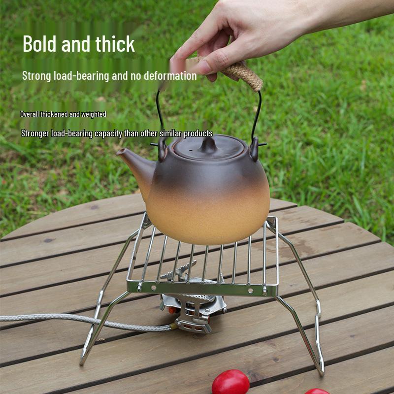 Portable Folding Stainless Steel Outdoor Grill and Pot Stand