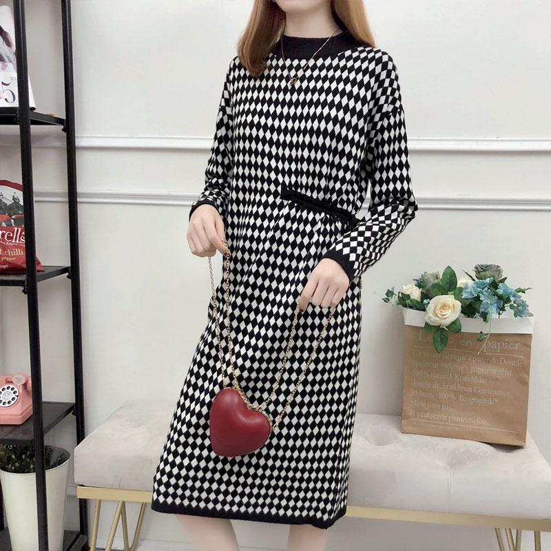 Buy Winter Women Knitted Pullover Fashion Wild Long Sweater Lady