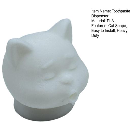 Vomiting Cat Toothpaste Dispenser Kitten Head Toothpaste Topper Bathroom Toothpaste Dust Protection Cap Cover Prank