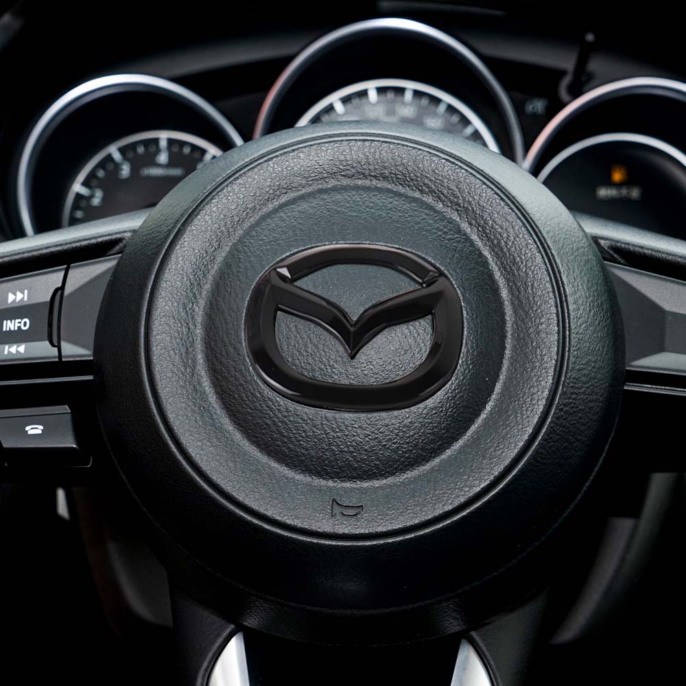 1pcs Car Steering Wheel Emblem Logo Auto Decorative Styling For Mazda Speed MS 3 5 6 Axela Atenza CX-3 CX-4 CX-5 CX-8 CX-7 MS MP