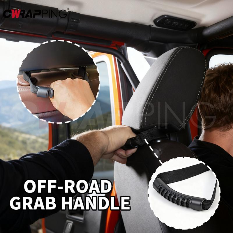 Car Grab Door Handle Bar Paracord Grip Armrest Pulling Strip Headrest Rear Seat Back for RV Camper Car Interior Accessories