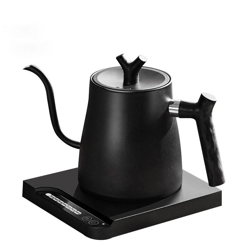 

220V Electric Coffee Pot 1000ml Hot Jug Temperature-Control Heating Water Bottle Stainless Steel Gooseneck Tea Kettle EU алый