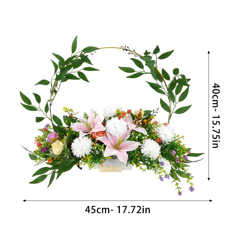 

Wedding Circular Flower Stand, Round Full-Flower Arrangement with Artificial Flowers, Outdoor Scene Props, Welcome Decorations, Wedding Decor