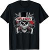 Guns N' Roses Tophat Skull Roses T-Shirt T-Shirt