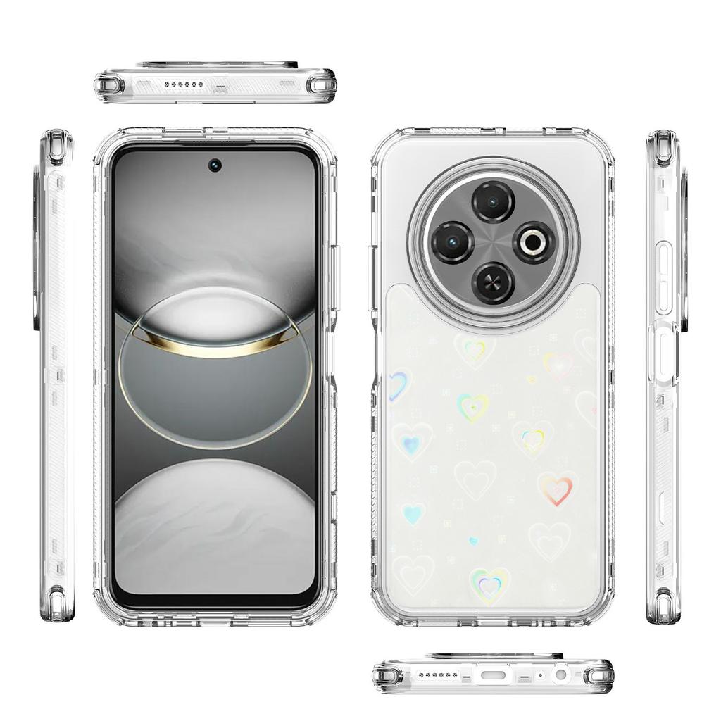 For TECNO Spark 30C 4G Case Precise Cutouts Acrylic TPU Clear Phone Cover with Laser-printed Film