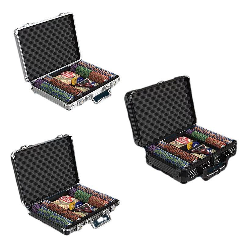 Aluminum Alloy Black K-Type Poker Chip & Chessboard Case