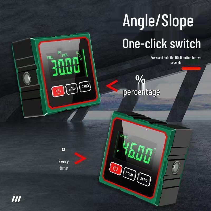360° Magnetic Digital Inclinometer & Laser Protractor Level