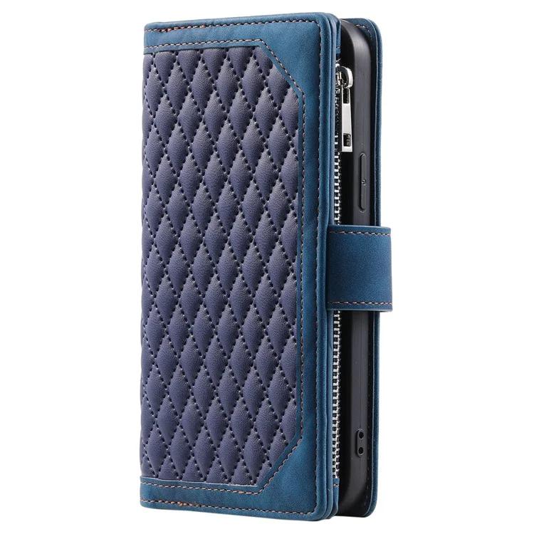 For Xiaomi Redmi Note 13 Pro 4G / Poco M6 Pro 4G Case Rhombus Leather Zipper Pocket Phone Cover