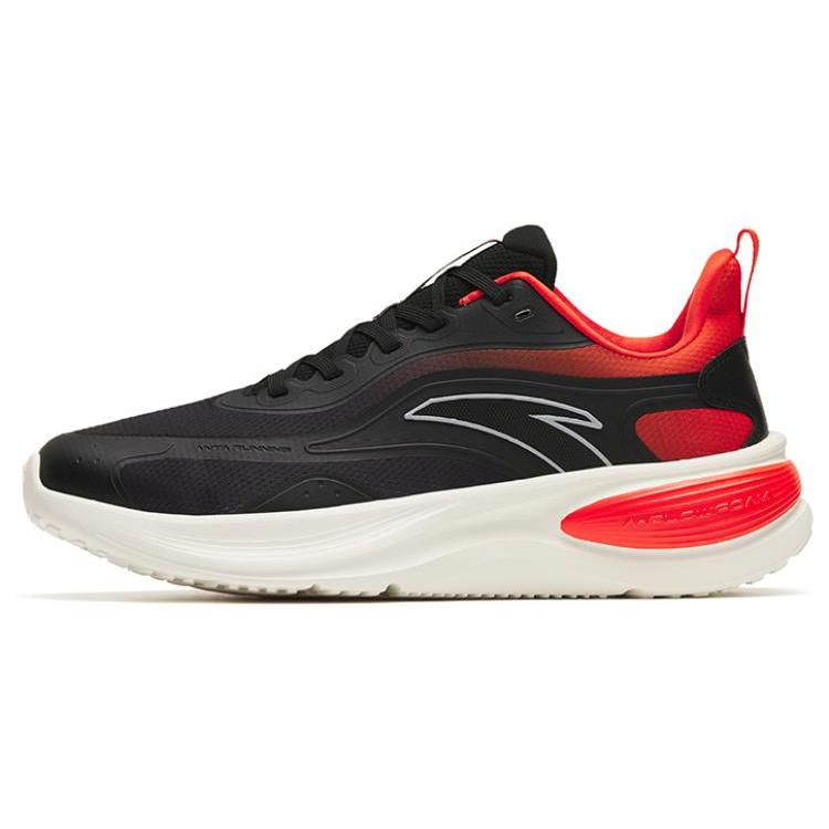 

New Anta Cushioned Slip Resistant Abrasion Resistant Low Top Running Shoes Men s Black Red 112245571-1 39